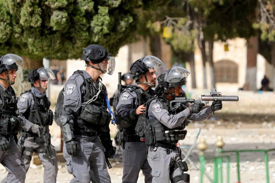 Israeli Police attack on the Palestinians