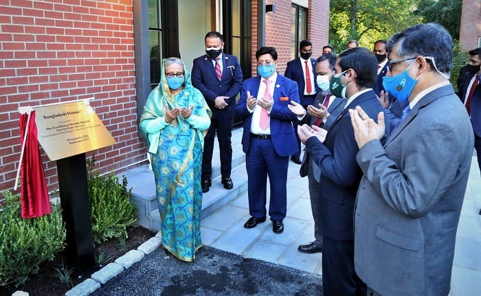 PM opens “Bangladesh House” in USA's Maryland